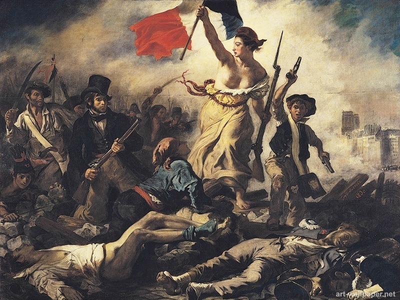Delacroix La Liberte Guidant Le Peuple Fond Ecran Hd