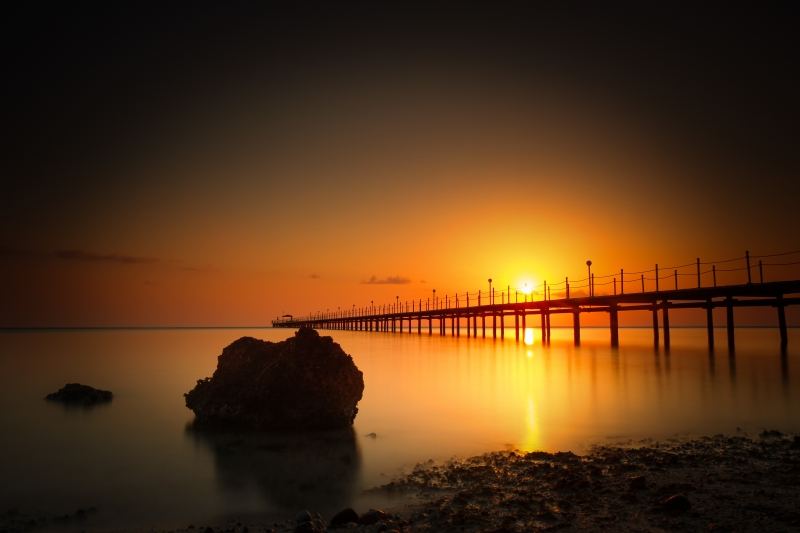 fond écran hd couché de soleil sur plage et ponton wallpaper sunset beach free background photo