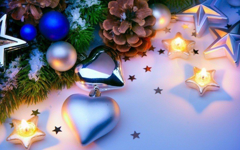 fond d'écran Noël HD étoile décoration boule sapin neige image haute définition wallpaper image photo