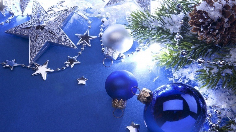 Noël décorations bleu et blanc