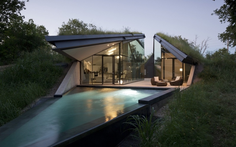architecture maison moderne inclu dans paysage