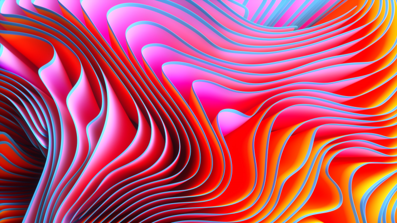 Courbes multicolore 3D abstrait