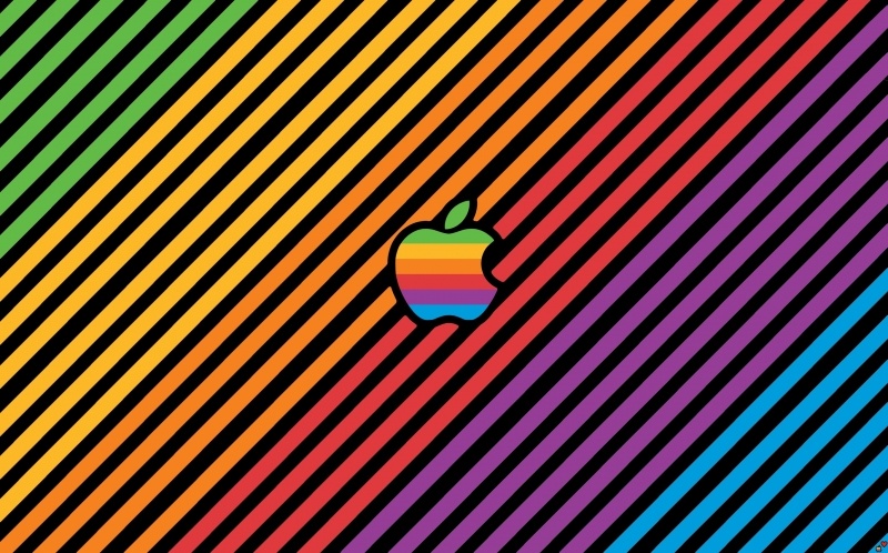 Apple Mac logo coloré pomme