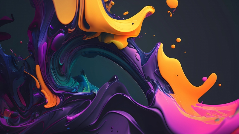 Fond écran bureau desktop abstrait couleurs liquides wallpaper 4K