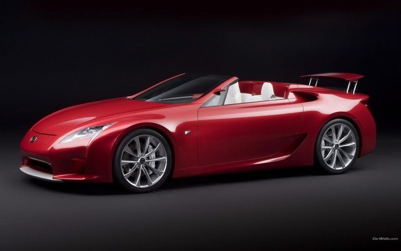 Fond d'écran voiture automobile Lexus LFA rouge roadster wallpaper PC Windows bureau 