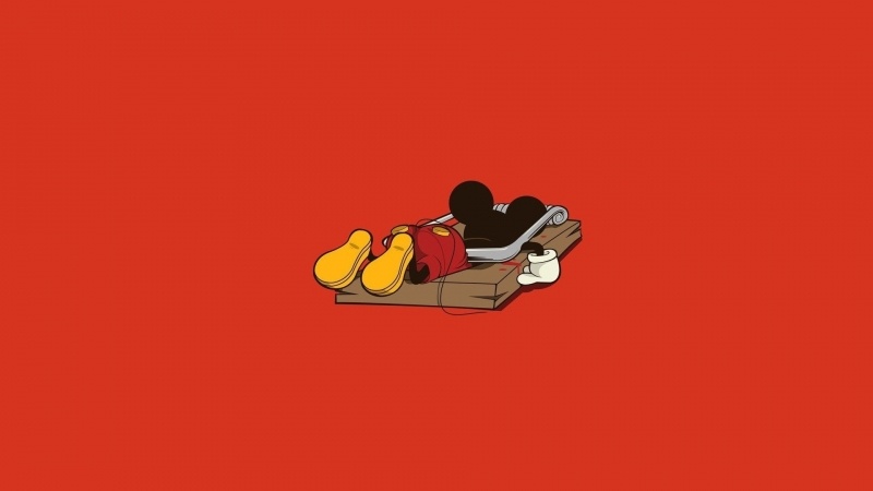 Fond d'écran humour attrape-souris Mickey wallpaper bureau Windows PC MAC OS smartphone tablette