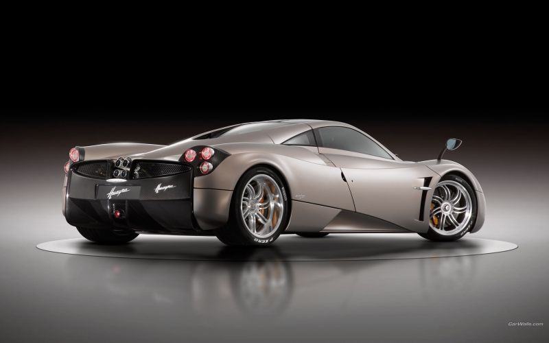 fond d'écran voiture Pagani Huayra vue arrière latérale wallpaper bureau Windows télécharger gratuit