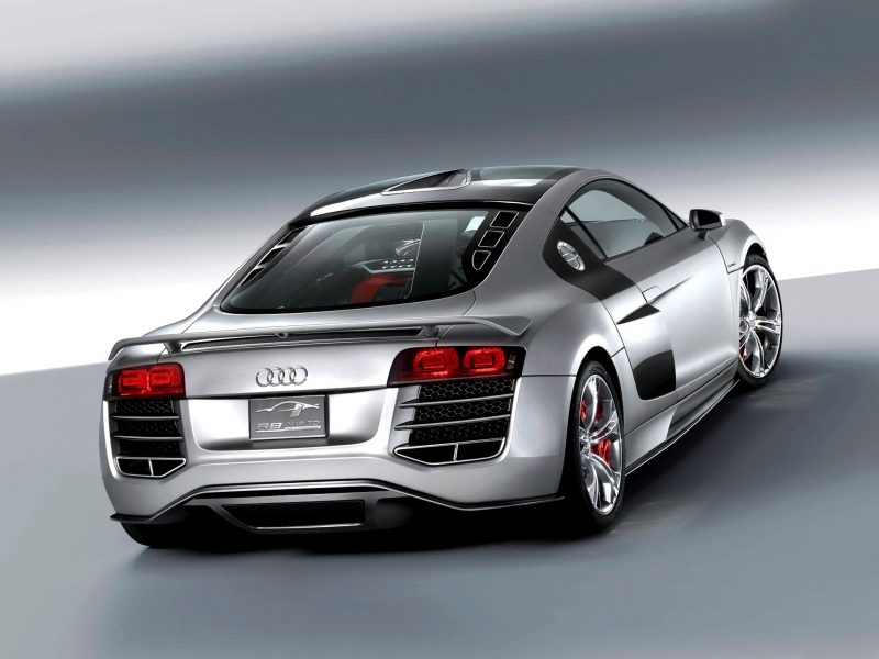 Fond d'écran HD sport luxe voiture Audi R8 V12 TDI grise wallpaper gratuit PC Mac OS tablette smartphone tablette