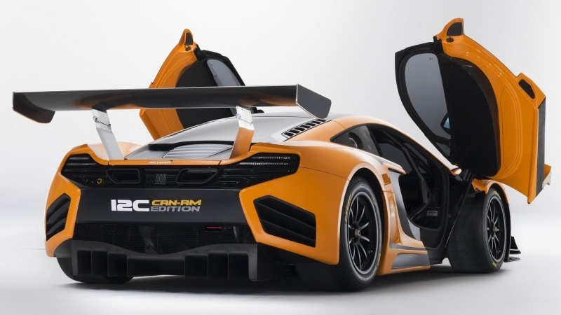 fond écran HD voiture McLaren 12C Can-AM Edition wallpaper free car orange open door