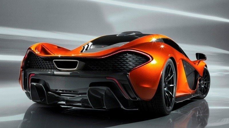 wallpaper McLaren P1 orange et noir