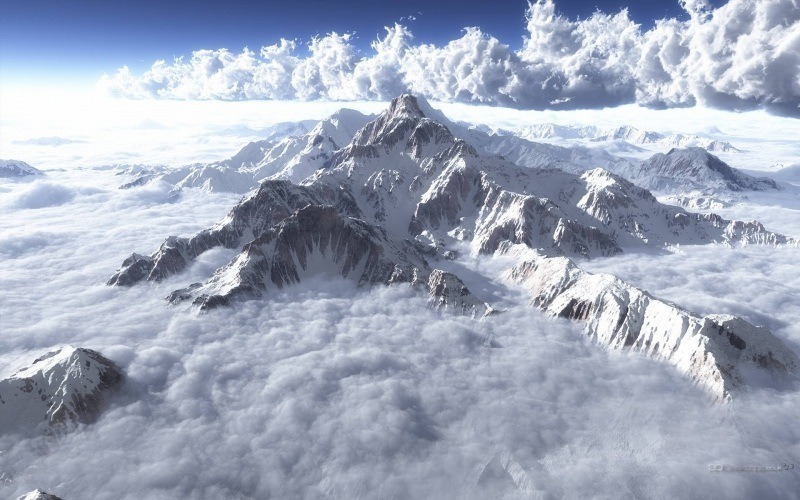 fond écran HD nature montagne neige nuage photo bureau PC Windows