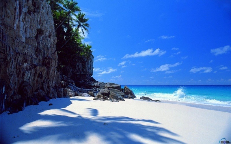 fond écran HD plage beach sable blanc white sands rêve dream papier peint background bureau Windows