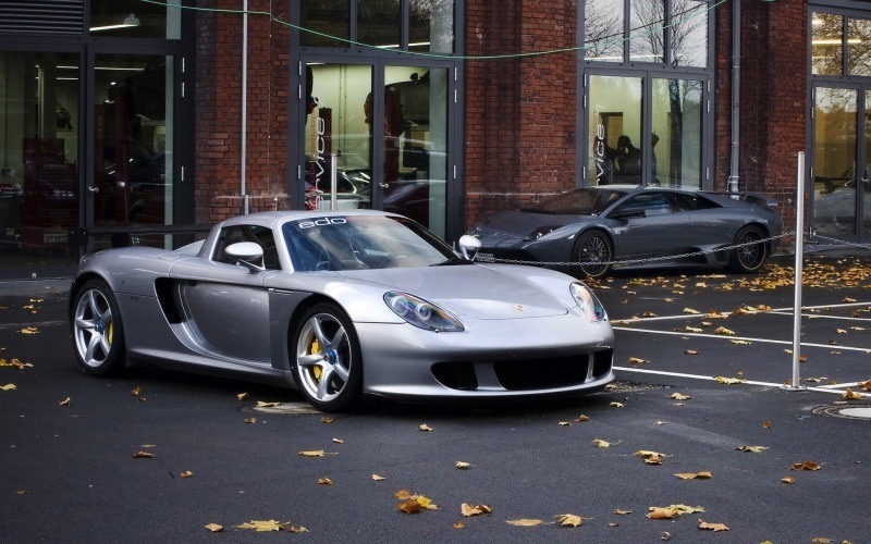 Fond d'écran HD Porsche Carrera GT Silver télécharger gratuit wallpaper