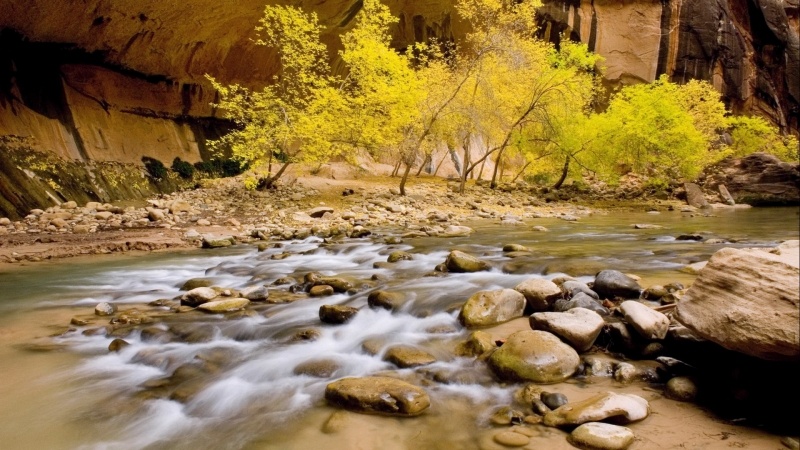 wallpaper cascade rivière canyon river fond écran image PC Windows bureau desktop smartphone tablette