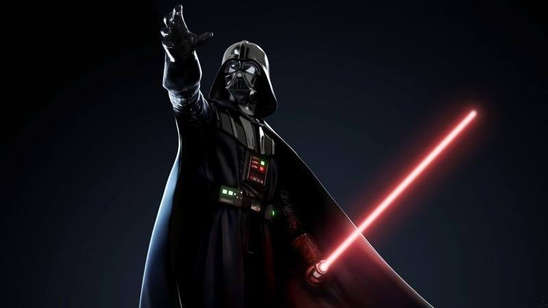 Fond d'écran HD cinéma film Star Wars Darth Vader avec son sabre laser rouge télécharger wallpaper PC Mac Os smartphone