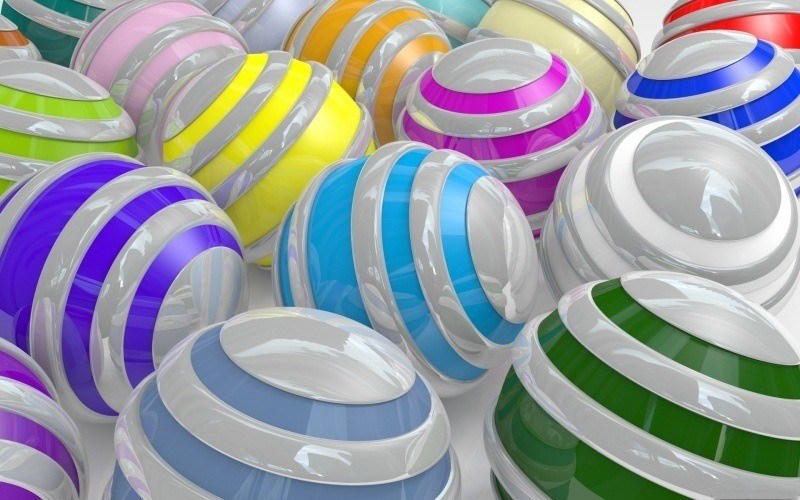 fond ecran boules multicolores wallpaper full hd free abstrait art image de synthèse