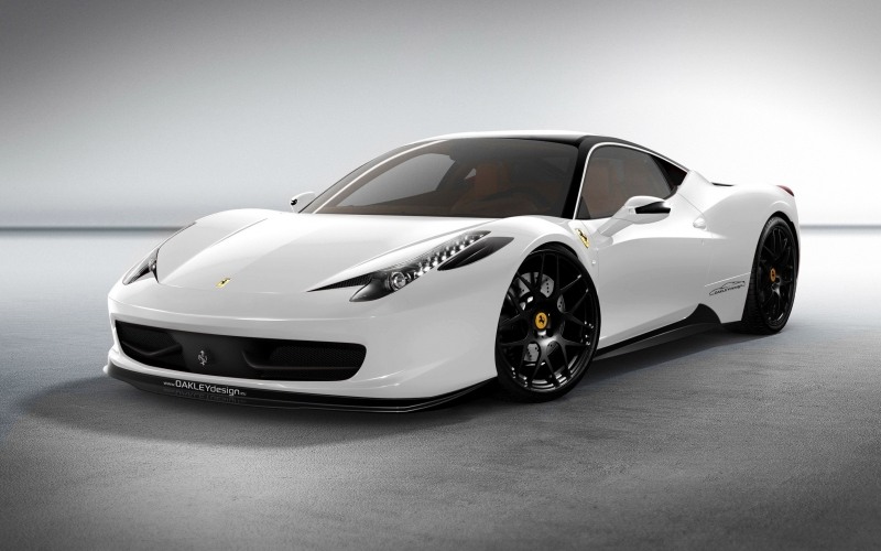 fond écran HD Ferrari 458 blanche Oakley Design wallpaper photo