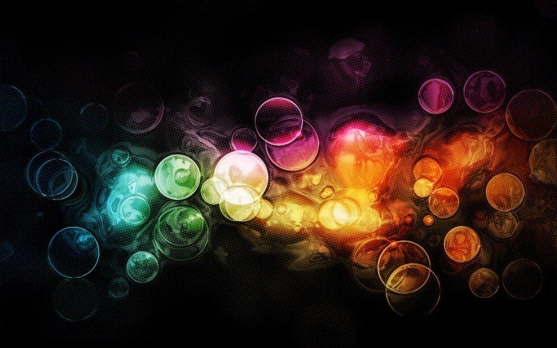 fond écran HD abstrait cercles bulles multicolore wallpaper image picture