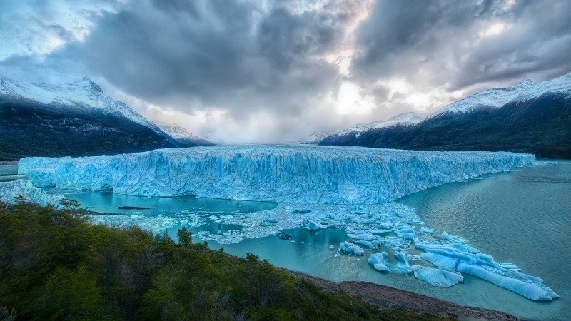 photo glacier et lac