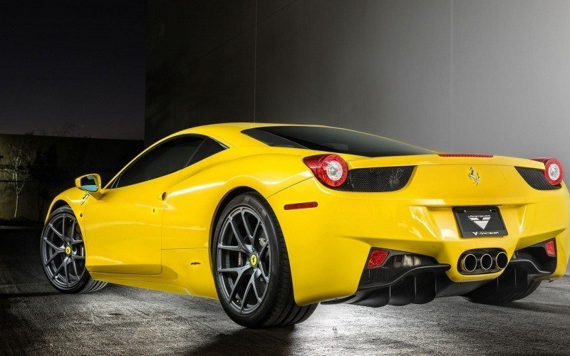 Ferrari 458 jaune par Vorsteiner photo