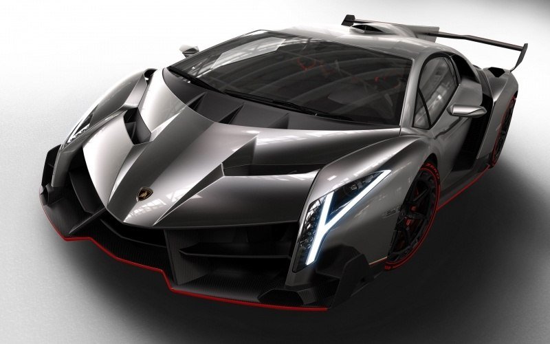 Lamborghini Veneno noir argent fond écran photo