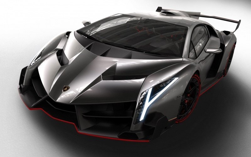 fond d'écran HD voiture car Lamborghini Veneno noir argent image picture wallpaper