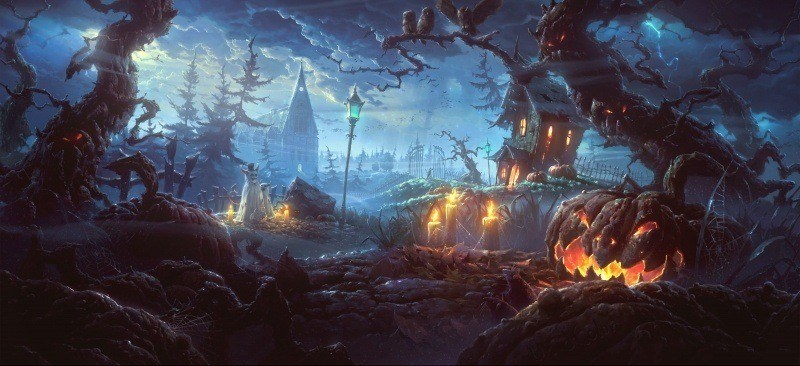 fond ecran hd image Halloween digital art picture wallpaper desktop PC