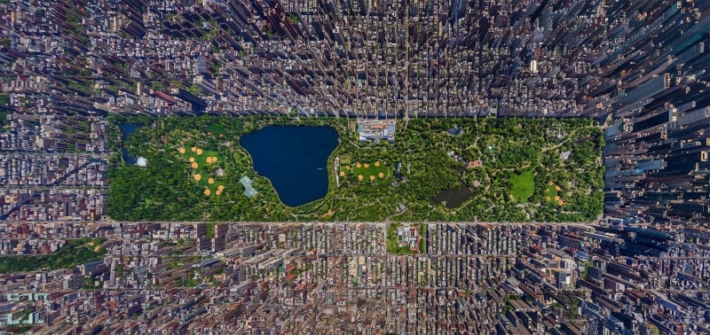 central park ville New York photo aérienne