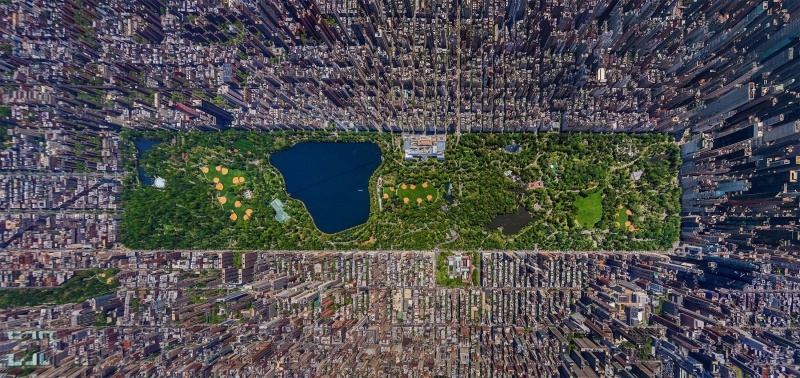 central park ville New York photo aérienne