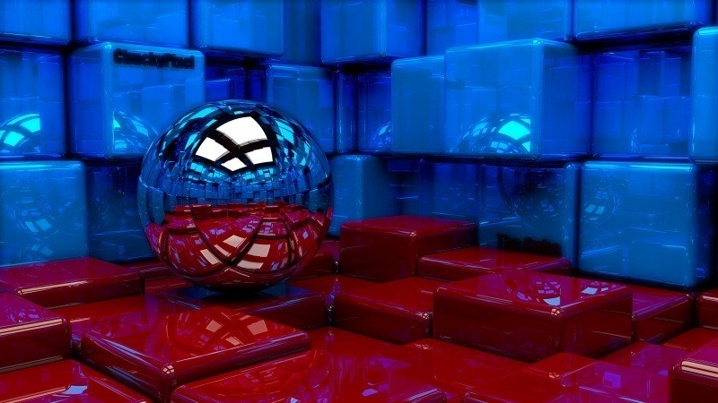 3D bille boule sphere cube art