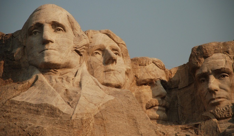 Fond écran photo Mont Rushmore Etats-Unis USA visage présidents sculpture roche monumentale photo