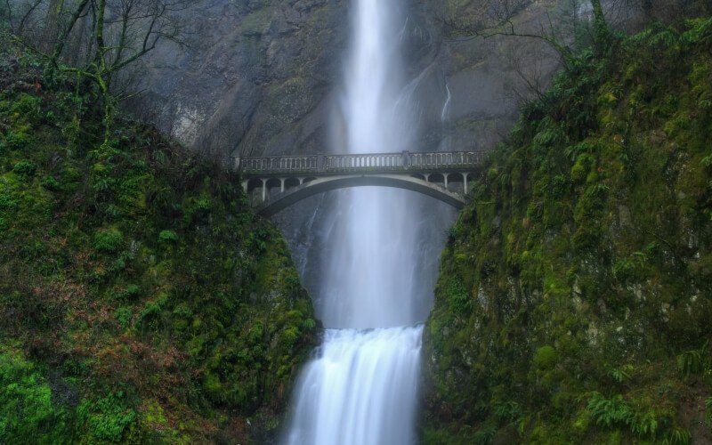 photo cascades et pont wallpaper