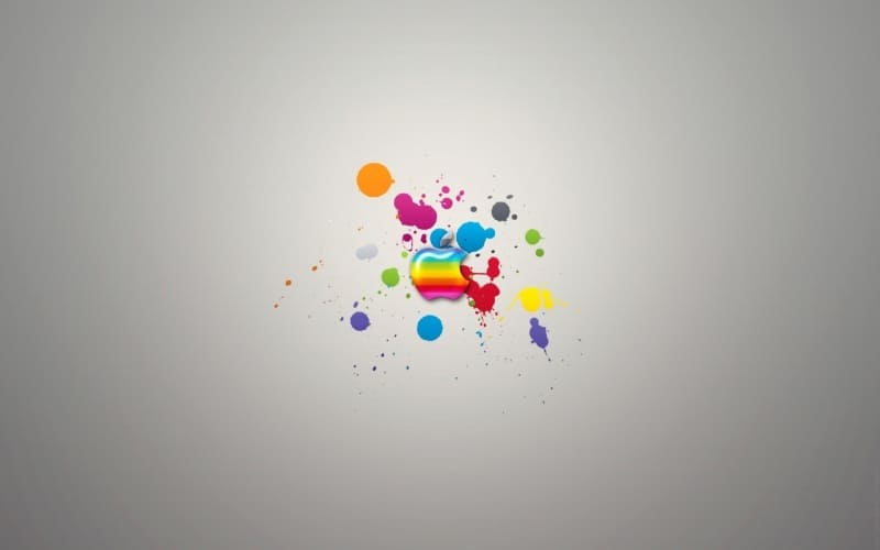 os Mac Apple logo tâches colorées