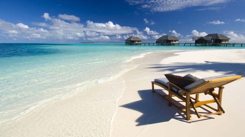 Maldives plage transat wallpaper photo