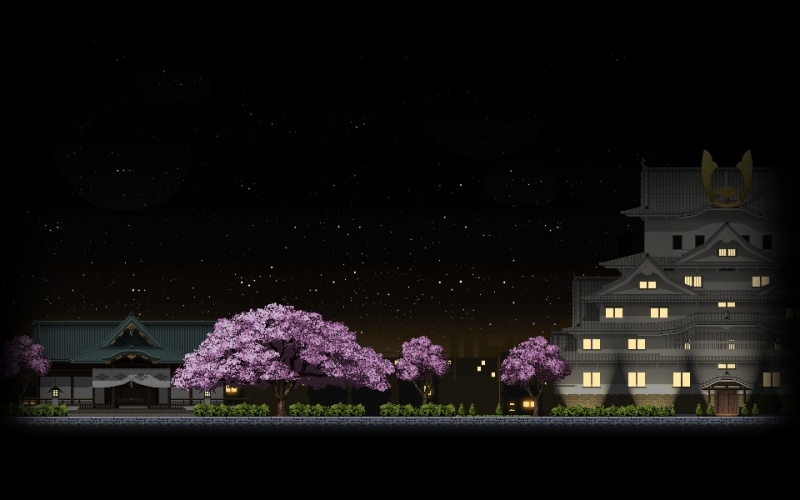 image pixel art architecture asiatique nuit