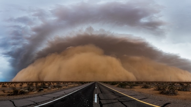 photo tempête de sable désert wallpaper