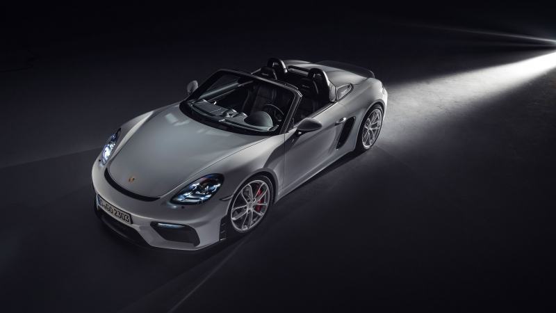 Porsche 718 spyder grise wallpaper fond écran