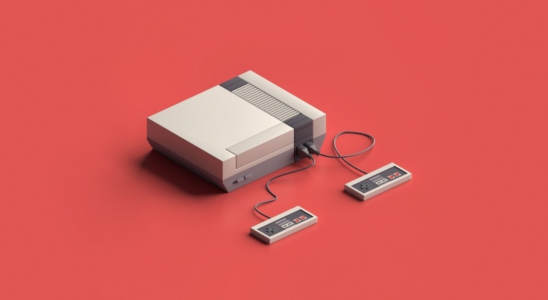 NES Nintendo et ses pads fond écran