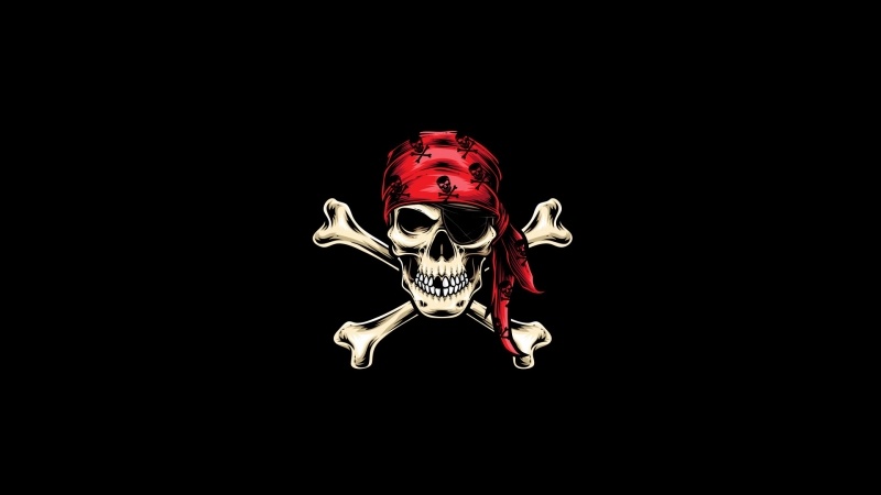 Fond écran HD pirates crâne os symbole drapeau