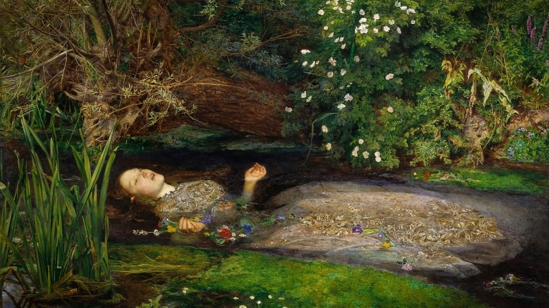 Art Peintre John Everett Millais Ophélie