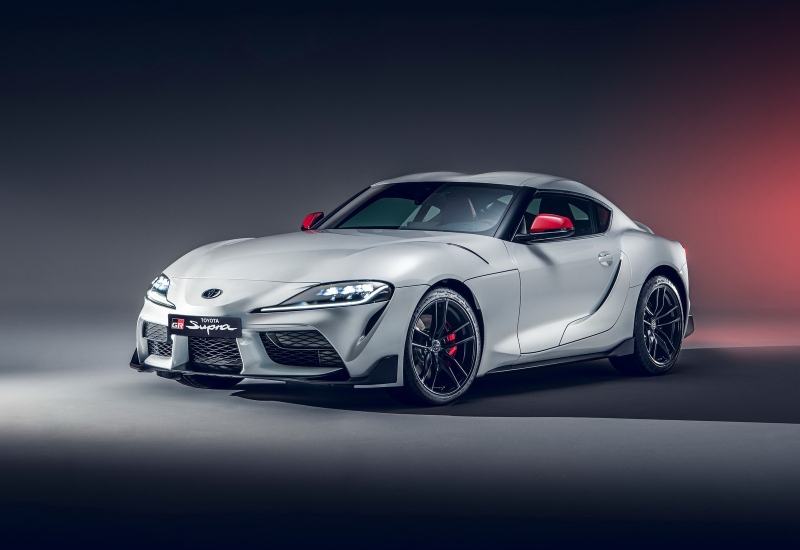 Fond d'écran HD Toyota Supra GR modèle 2020 blanche image picture wallpaper automobile car voiture