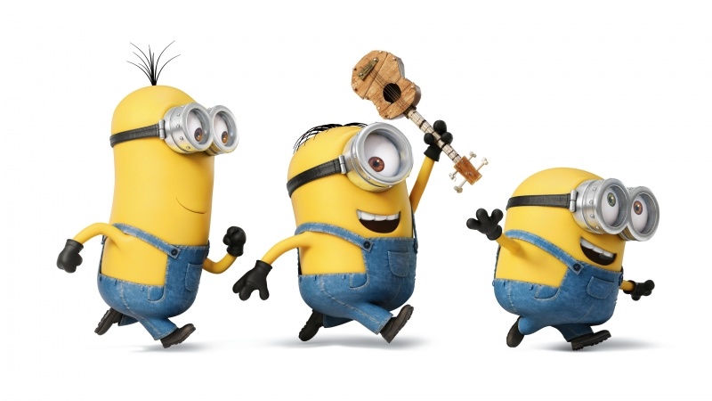 Fond écran HD 4K les minions personnage cinéma Bob Kevin Stuart télécharger gratuit picture wallpaper background blanc