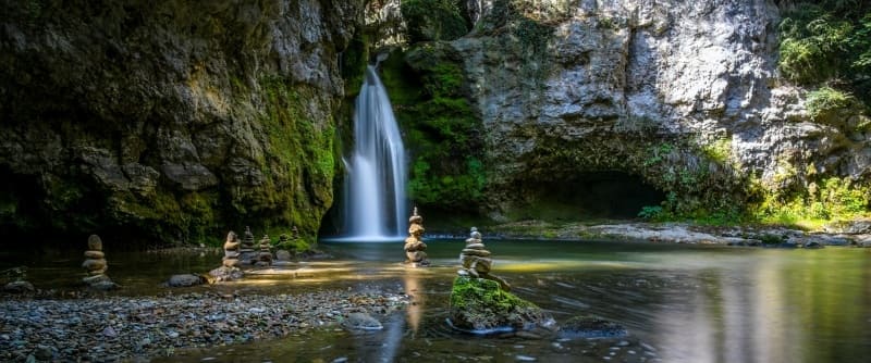 Photo panoramique HD cascade paysage nature