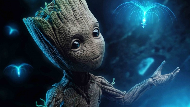 Fond écran HD cinéma baby Groot Marvel movie Gardiens de la Galaxie super héro wallpaper