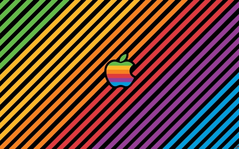 Apple Mac logo coloré pomme