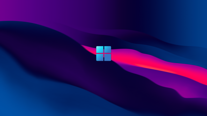 Windows 11 logo et Mac OS background
