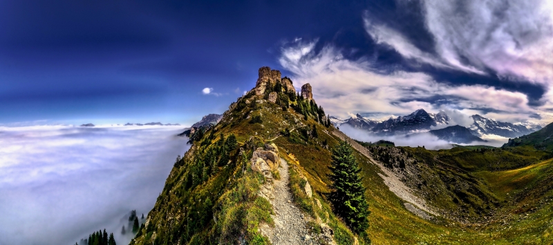Panorama sommet montagne Suisse