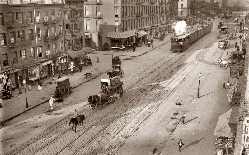 Wallpaper New York City 1900 view street