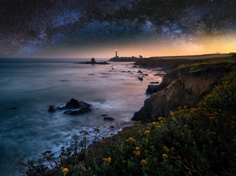 photo paysage Californie phare océan