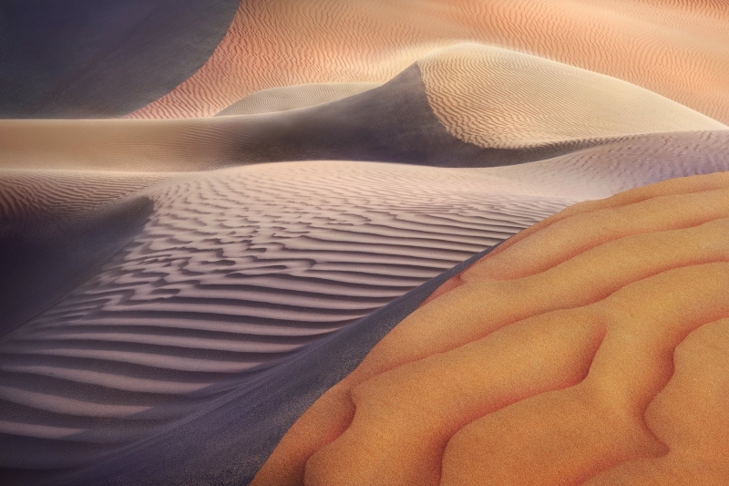 dunes désert différent reflet soleil